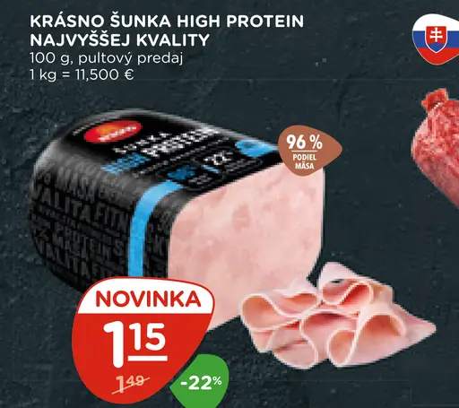 Kráľovská šunka High Protein najvyššej kvality