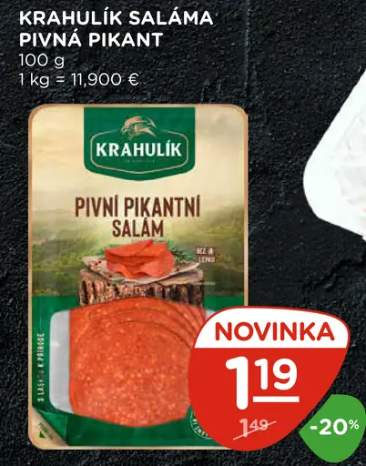 Krahulík saláma Pivná pikant
