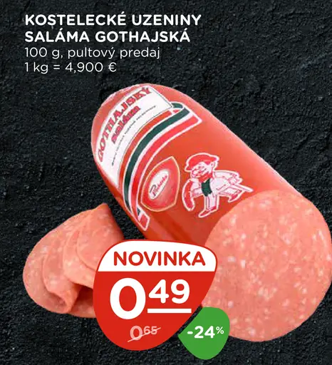 Kostelecké uzeniny saláma Gotthajská