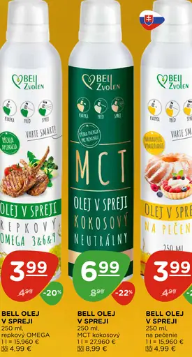 Bell olej v spreji MCT kokosový neutrálny