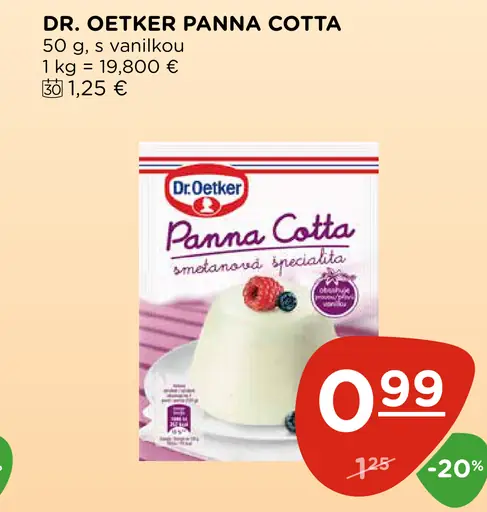 Dr. Oetker Panna Cotta smotanový dezert