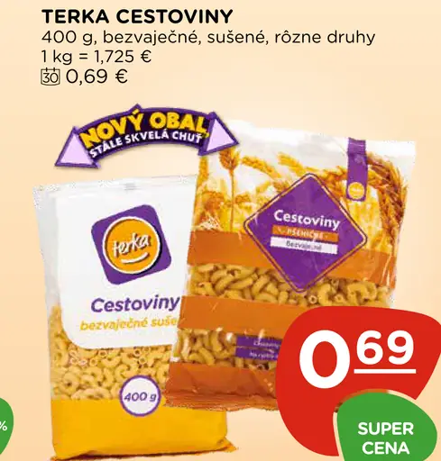Terka cestoviny bezvaječné sušené