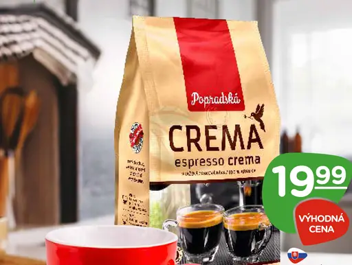 Popradská Crema Espresso zrnková káva