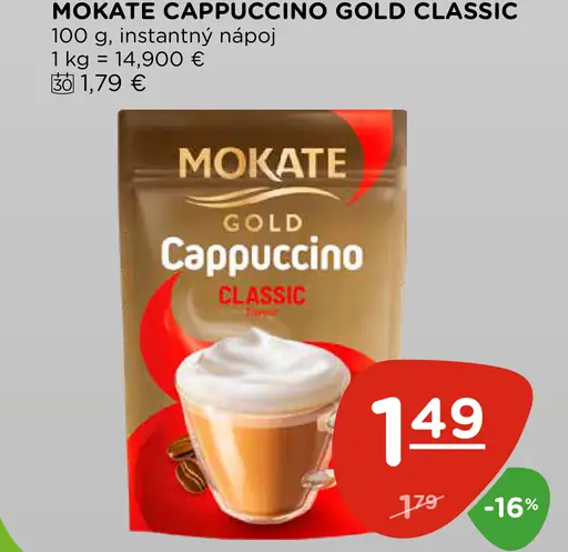 Mokate Gold Cappuccino Classic instantný nápoj