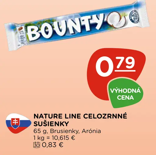 Bounty kokosová čokoládová tyčinka