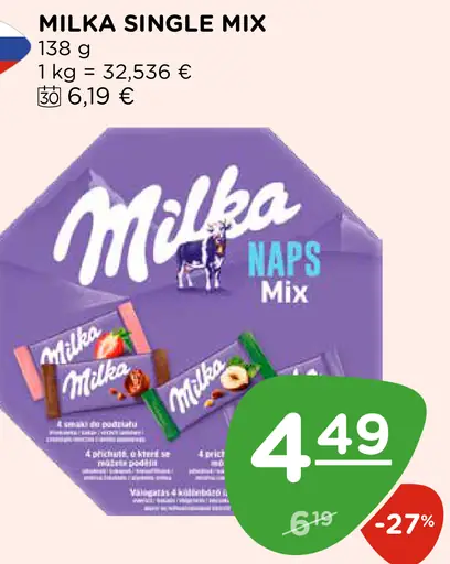 Milka Single Mix čokoládové tyčinky