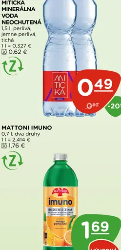 Mitická minerálna voda neochutená