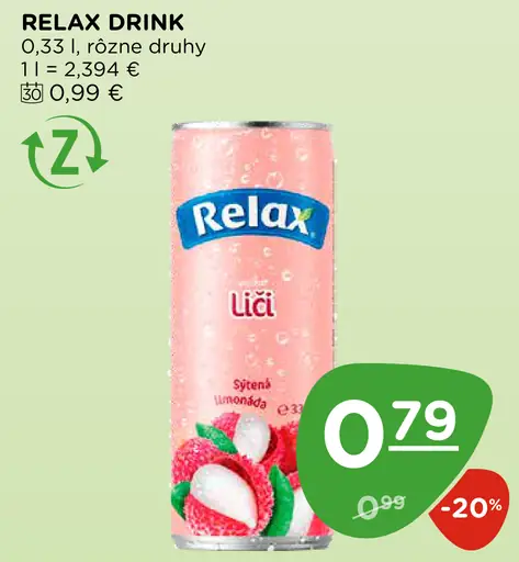 Relax drink ochutený nápoj