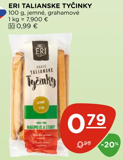 Eri talianske tyčinky slané snacky