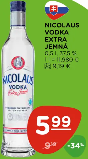 Nicolaus Extra Jemná Vodka