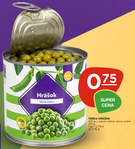 Terka hrášok v slanom náleve