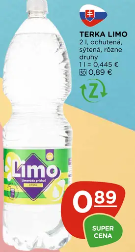 Terka Limo ochutená sýtená limonáda