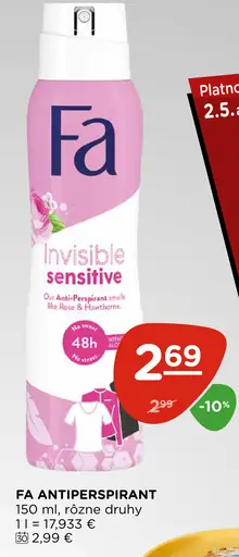 Fa antiperspirant Invisible Sensitive