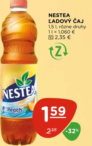 Nestea Ľadový čaj s príchuťou broskyne