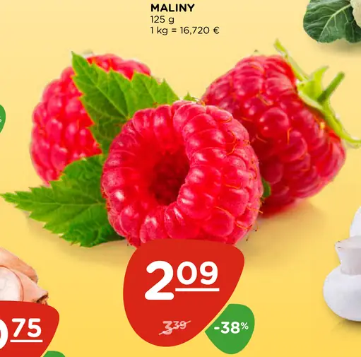 Maliny čerstvé