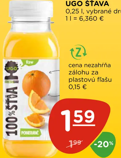 Ugo šťava pomaranč