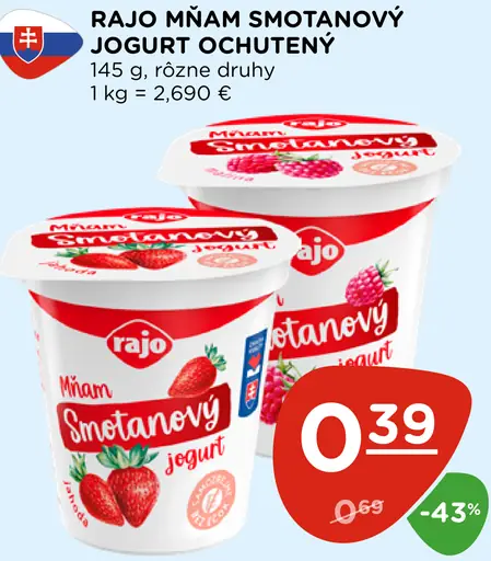 Rajo Mňam Smetanový Jogurt