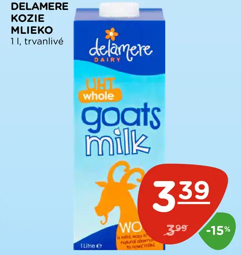Delamere kozie mlieko trvanlivé