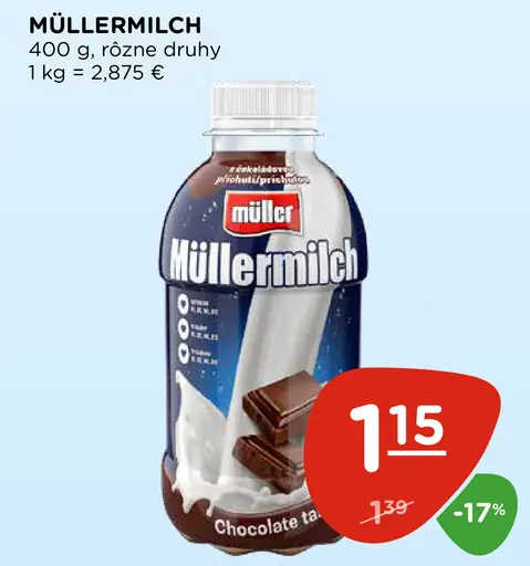 Müllermilch mliečny nápoj čokoládový