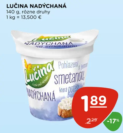Lučina nadýchaná smotanový syr