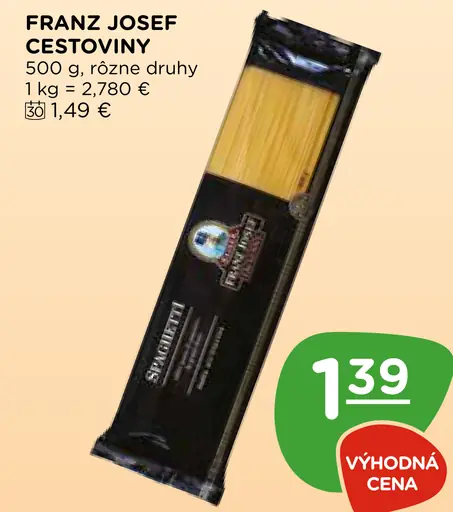 Franz Josef cestoviny rôzne druhy
