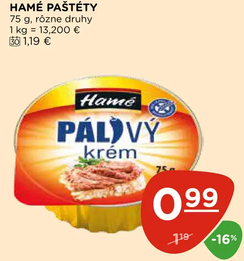 Hamé Paštéty rôzne druhy