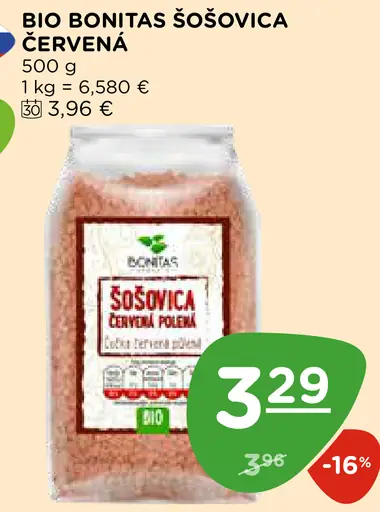 Bio Bonitas šošovica červená