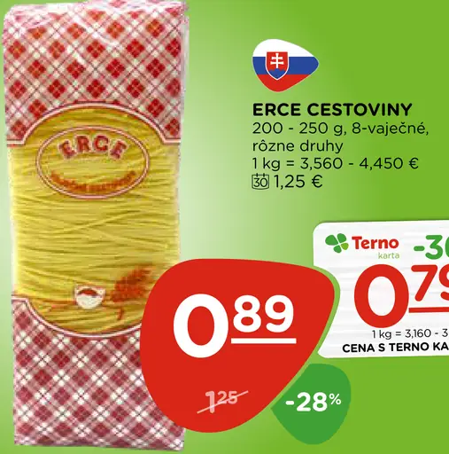 Erce vaječné cestoviny