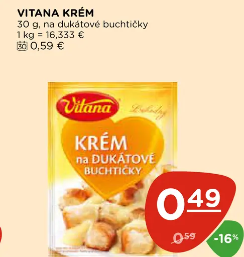 Vitana krém na dukátové buchtičky