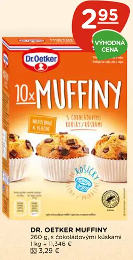 Dr. Oetker Muffiny s čokoládovými kúskami