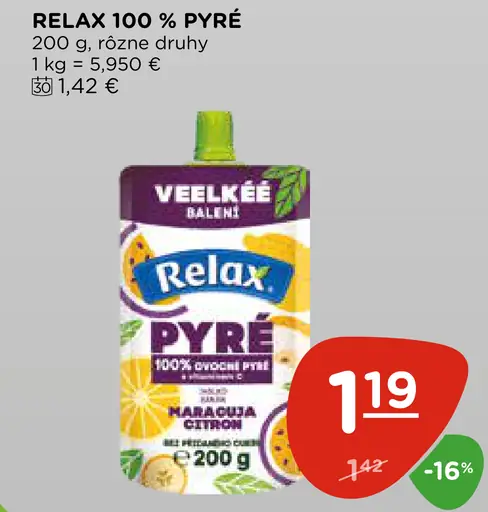 Relax 100% ovocné pyré