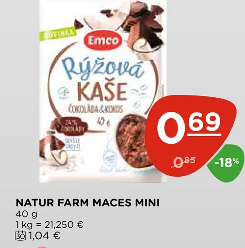 Emco Ryžová kaša čokoláda & kokos