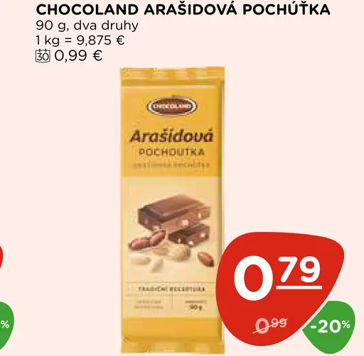 Chocoland arašidová pochúťka