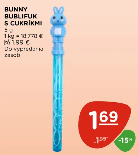 Bunny bublifuk s cukríkmi
