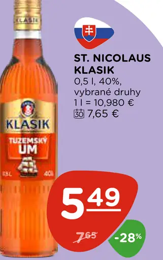 St. Nicolaus Klasik Tuzemský um 40%