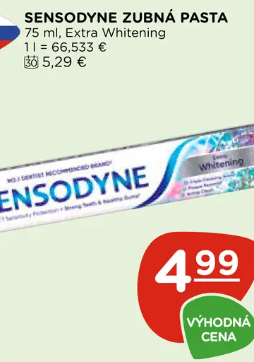 Sensodyne Zubná Pasta Extra Whitening