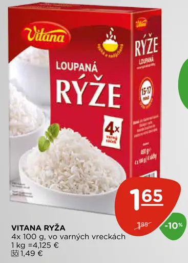 Vitana lúpaná ryža vo vrecúškach