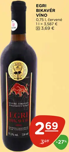 Egri Bikavér Vino Červené