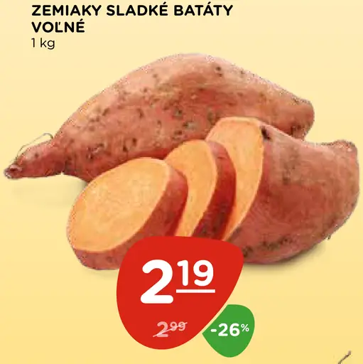 Zemiaky sladké batáty voľné