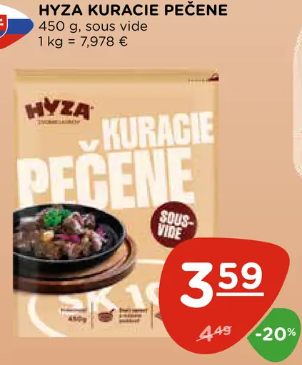 Hyza kuracie pečené sous-vide