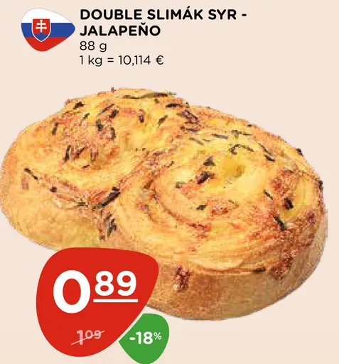 Double slimák syr jalapeno