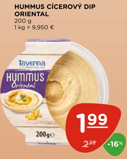 Taverna hummus cícerový dip oriental