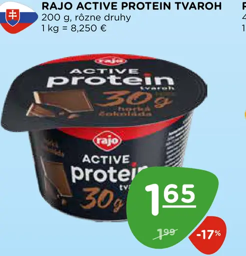 Rajo Active Protein tvaroh viac druhov