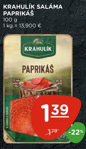 Krahulík saláma paprikáš