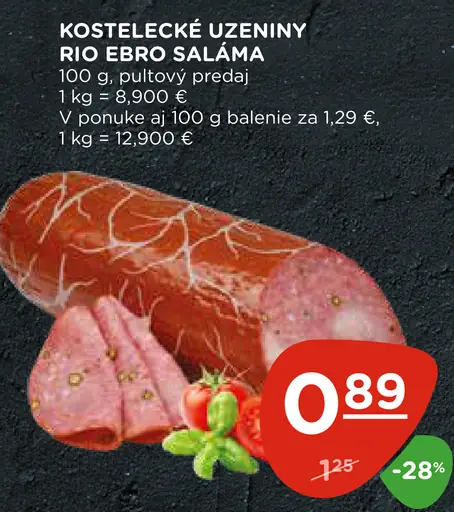 Kostelecké Uzeniny Rio Ebro Saláma