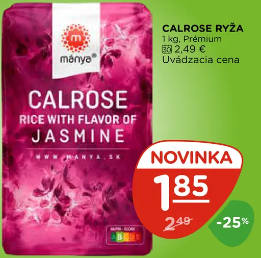 Mánya Calrose ryža Premium