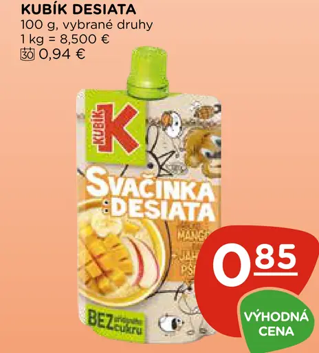 Kubík desiata ovocné pyré