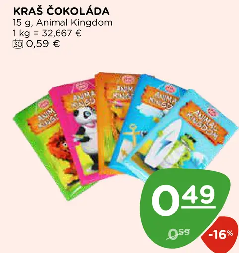Kraš Čokoláda Animal Kingdom