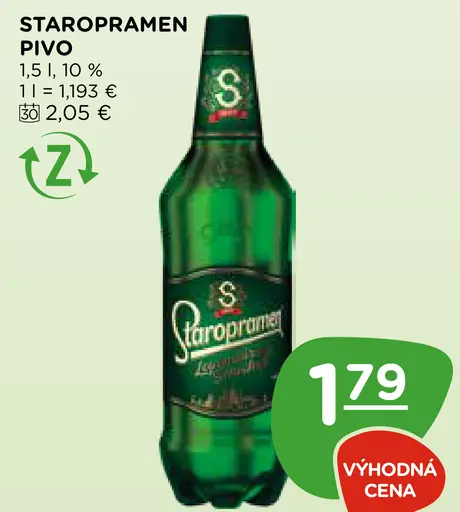 Staropramen pivo plechovka