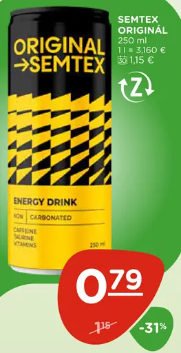 Semtex Original energy drink plechovka
